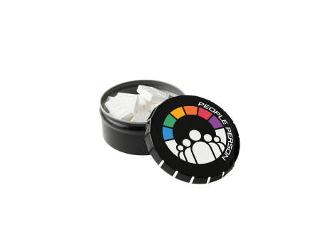 Mini Klick-Klack Dose mit Pfefferminzform