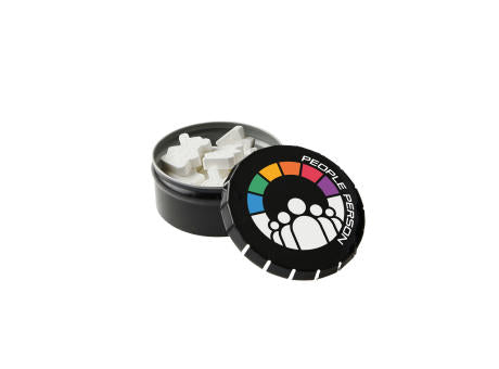 Mini Klick-Klack Dose mit Pfefferminzform