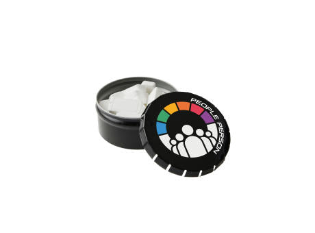 Mini Klick-Klack Dose mit Pfefferminzform