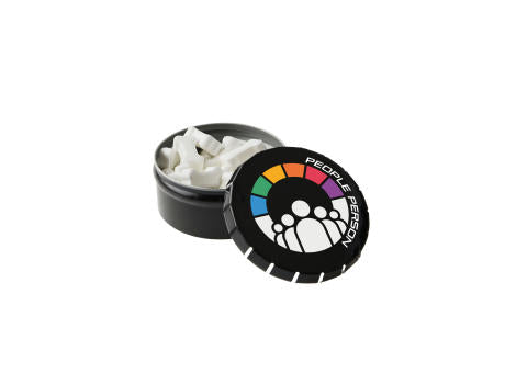 Mini Klick-Klack Dose mit Pfefferminzform