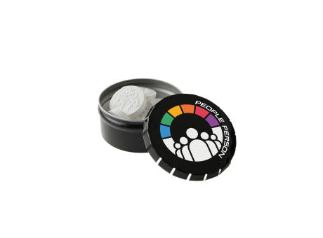 Mini Klick-Klack Dose mit Pfefferminzform