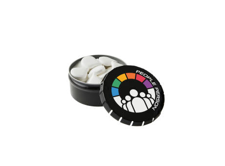 Mini Klick-Klack Dose mit Pfefferminzform
