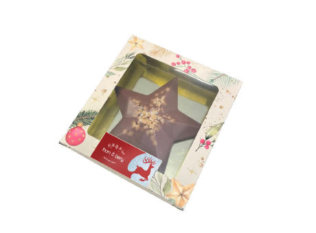 Schokoladen-Weihnachtsstern mit Karamell-Meersalz