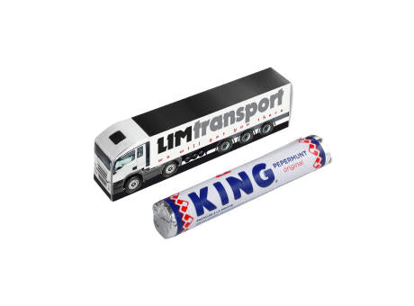 Mini LKW mit einer Rolle Süßigkeiten