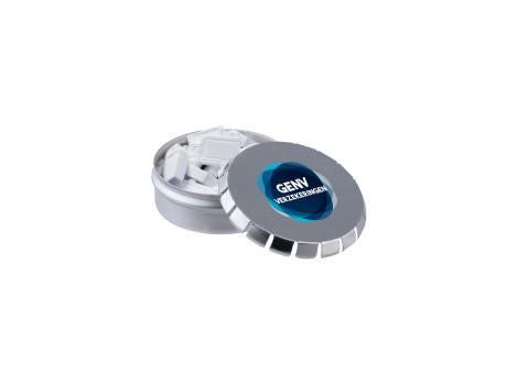 Mini Klick-Klack Dose mit Pfefferminzform