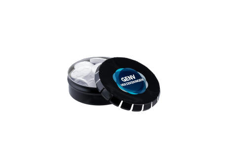 Mini Klick-Klack Dose mit Pfefferminzform