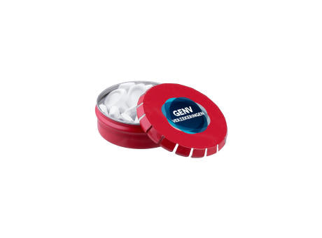 Mini Klick-Klack Dose mit Pfefferminzform