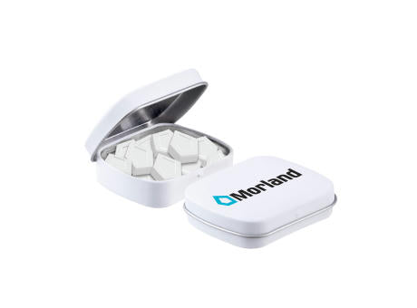 Mini Klappdeckeldose Logo Pfefferminz