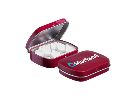 Mini Klappdeckeldose Logo Pfefferminz