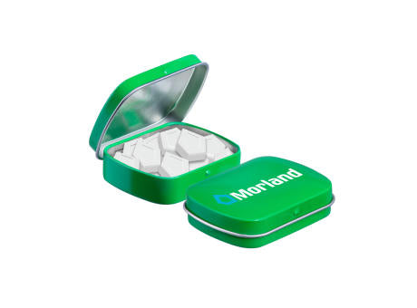Mini Klappdeckeldose Logo Pfefferminz