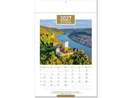 Kalender "Deutschland" im Format 24 x 37,5 cm, mit Fälzel