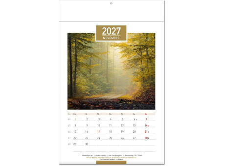 Kalender "Deutschland" im Format 24 x 37,5 cm, mit Fälzel
