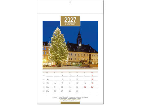 Kalender "Deutschland" im Format 24 x 37,5 cm, mit Fälzel