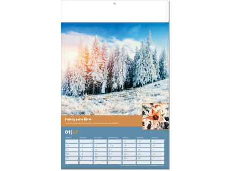 Kalender "Landlaune" im Format 24 x 37,5 cm, mit Fälzel