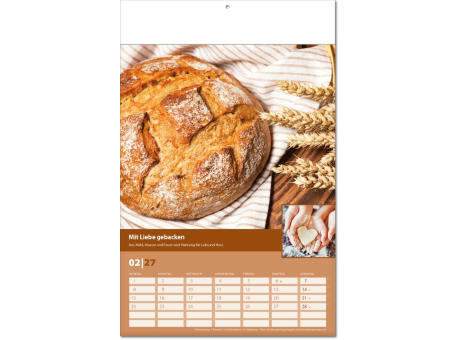 Kalender "Landlaune" im Format 24 x 37,5 cm, mit Fälzel