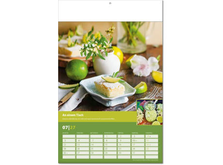 Kalender "Landlaune" im Format 24 x 37,5 cm, mit Fälzel