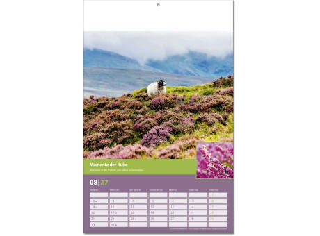 Kalender "Landlaune" im Format 24 x 37,5 cm, mit Fälzel