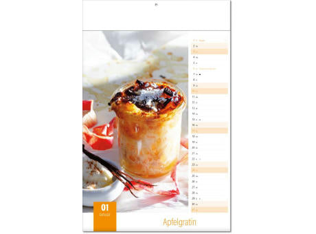 Kalender "Aromaküche" im Format 24 x 37,5 cm, mit Fälzel