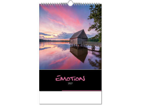 Kalender "Emotion" im Format 24 x 38,5 cm, mit Wire-O Bindung und verlängerter Rückwand