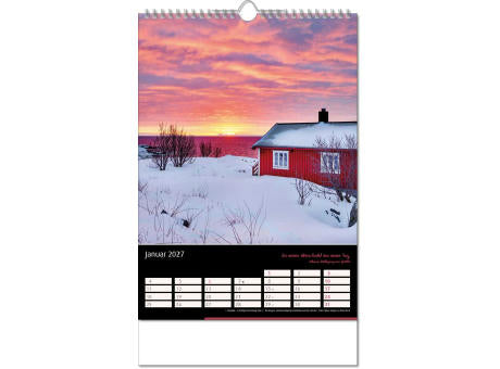 Kalender "Emotion" im Format 24 x 38,5 cm, mit Wire-O Bindung und verlängerter Rückwand