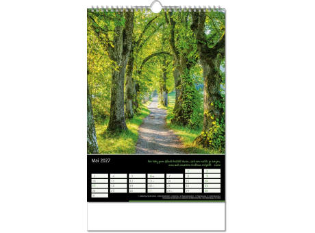 Kalender "Emotion" im Format 24 x 38,5 cm, mit Wire-O Bindung und verlängerter Rückwand