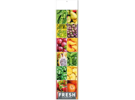 Kalender "Fresh" im Format 11 x 50 cm, mit Fälzel