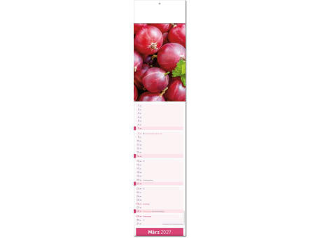 Kalender "Fresh" im Format 11 x 50 cm, mit Fälzel