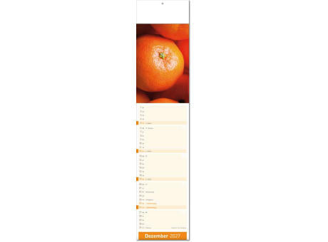 Kalender "Fresh" im Format 11 x 50 cm, mit Fälzel