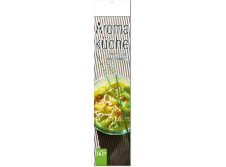 Kalender "Aromaküche" im Format 11 x 50 cm, mit Fälzel