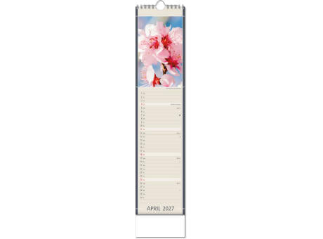 Kalender "Fundstücke der Natur" im Format 11 x 51 cm, mit Wire-O-Bindung und verlängerter Rückwand