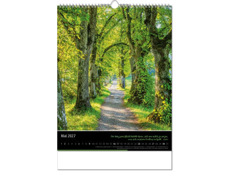Kalender "Emotion" im Format 30,5 x 43,6 cm, mit Wire-O-Bindung und verlängerter Rückwand