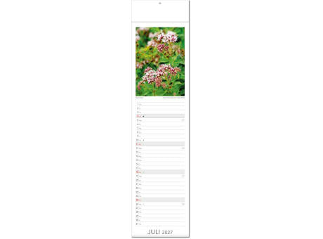 Kalender "Tee & Heiltees" im Format 13 x 53,5 cm, mit Fälzel