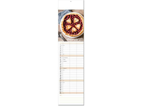 Kalender "Auszeit" im Format 13 x 53,5 cm, mit Fälzel