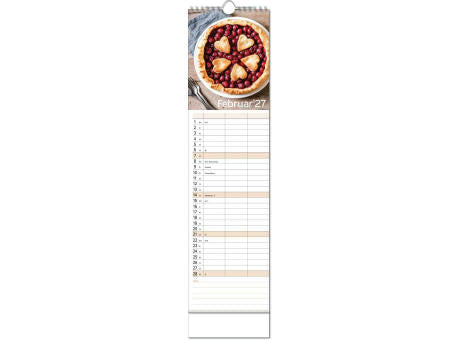 Kalender "Auszeit" im Format 13 x 52,5 cm, mit Wire-O Bindung und verlängerter Rückwand