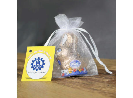 Organzasäckchen HASE, mit Grußkärtchen