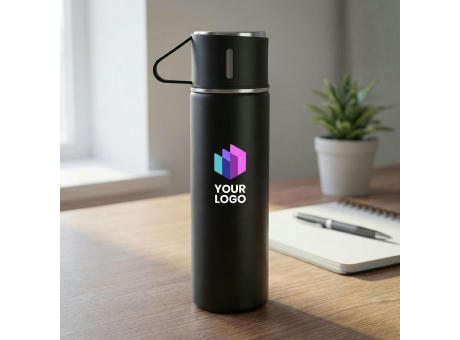 Thermosflaschen-Set | Edelstahl | 420 ml + 2 Becher