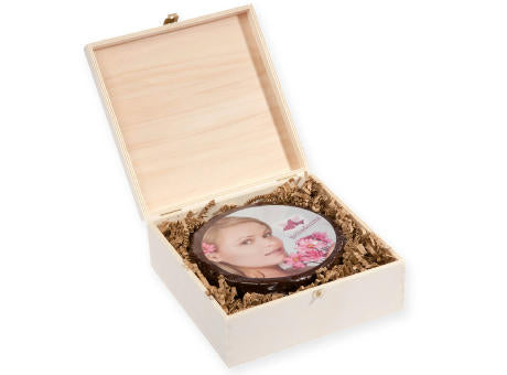 M-DESIGN-TORTE RUND IN HOLZBOX