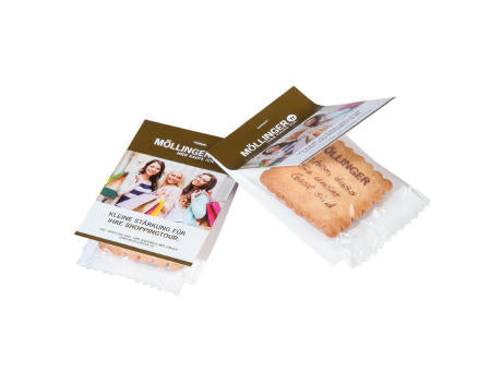 Bedruckter Vanille-Butterkeks mit Faltkarte
