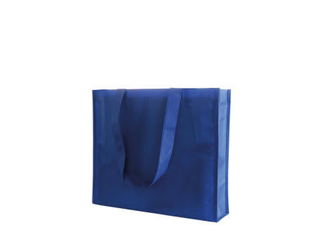 Shopperbag "PP Non Woven" royalblau, 2 Mittlere Henkel, Querformat