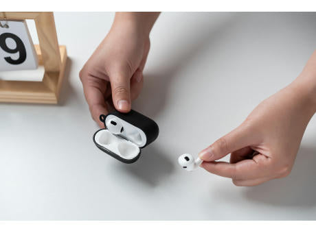 Hear.it AirPod™ Hülle AirPod 4 mit Karabinerhaken, TPU, schwarz