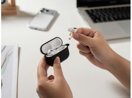 Hear.it AirPod™ Hülle AirPod Pro2 mit Karabinerhaken, TPU, schwarz