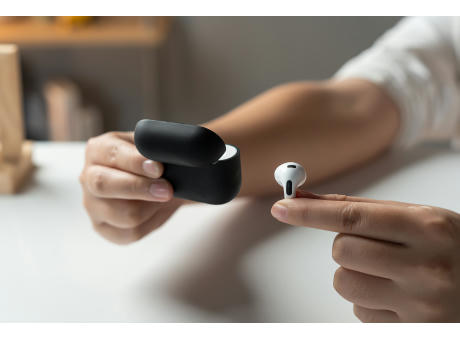 Hear.it AirPod™ Hülle AirPod 2 mit Karabinerhaken, TPU, schwarz