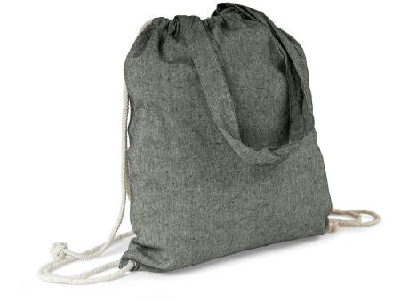 Baumwolltasche 2 in 1, Beutel mit Kordel, Einkaufstasche | Gondulfo