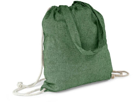 Baumwolltasche 2 in 1, Beutel mit Kordel, Einkaufstasche | Gondulfo