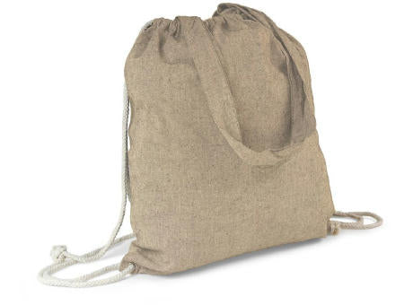 Baumwolltasche 2 in 1, Beutel mit Kordel, Einkaufstasche | Gondulfo
