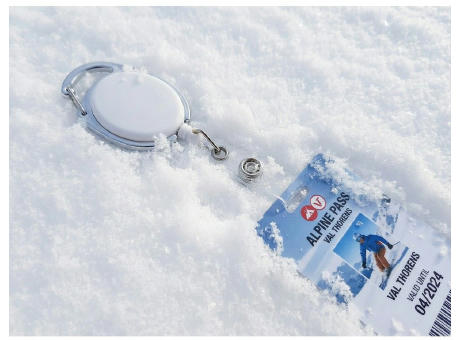 Skipasshalter, aufrollbare Schnur 75 cm | Norellix