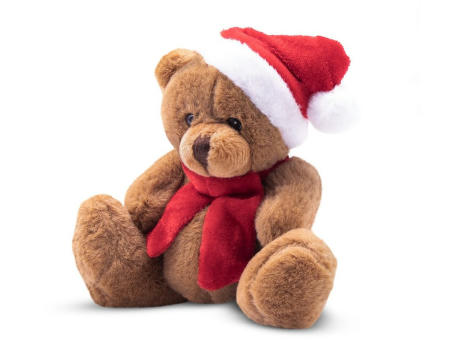 Weihnachts-Teddybär mit Mütze und Schal | Nathan Brown