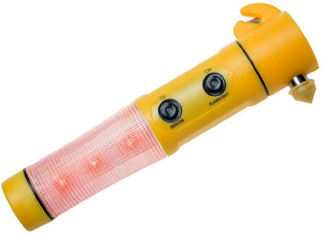 Sicherheitstaschenlampe 1 LED, Gurtschneider, Sicherheitshammer | Auden