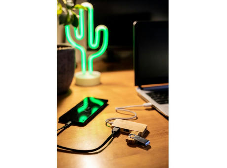 USB- und USB-C-Hub aus Bambus B'RIGHT | Kenzie