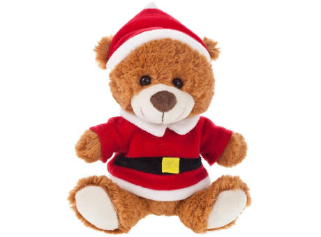 Teddybär mit Weihnachtsmann-Kleidung | Santi